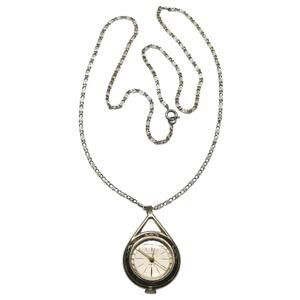 Vintage Sheffield Swiss Shock Resistant Pocket Watch Pendant Necklace WORKS